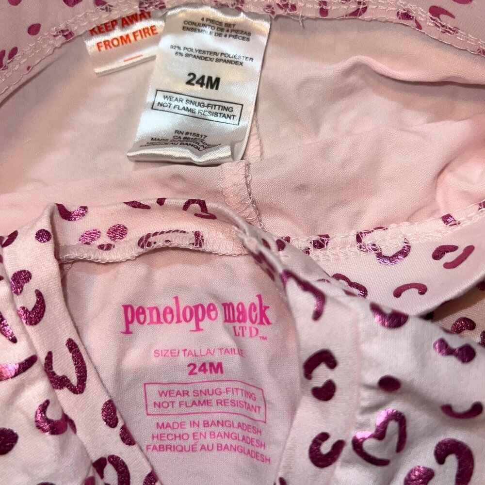 NWT Penelope Mack Soft 2-Piece Pajamas Bundle Size 24 Months - Picture 3 of 8